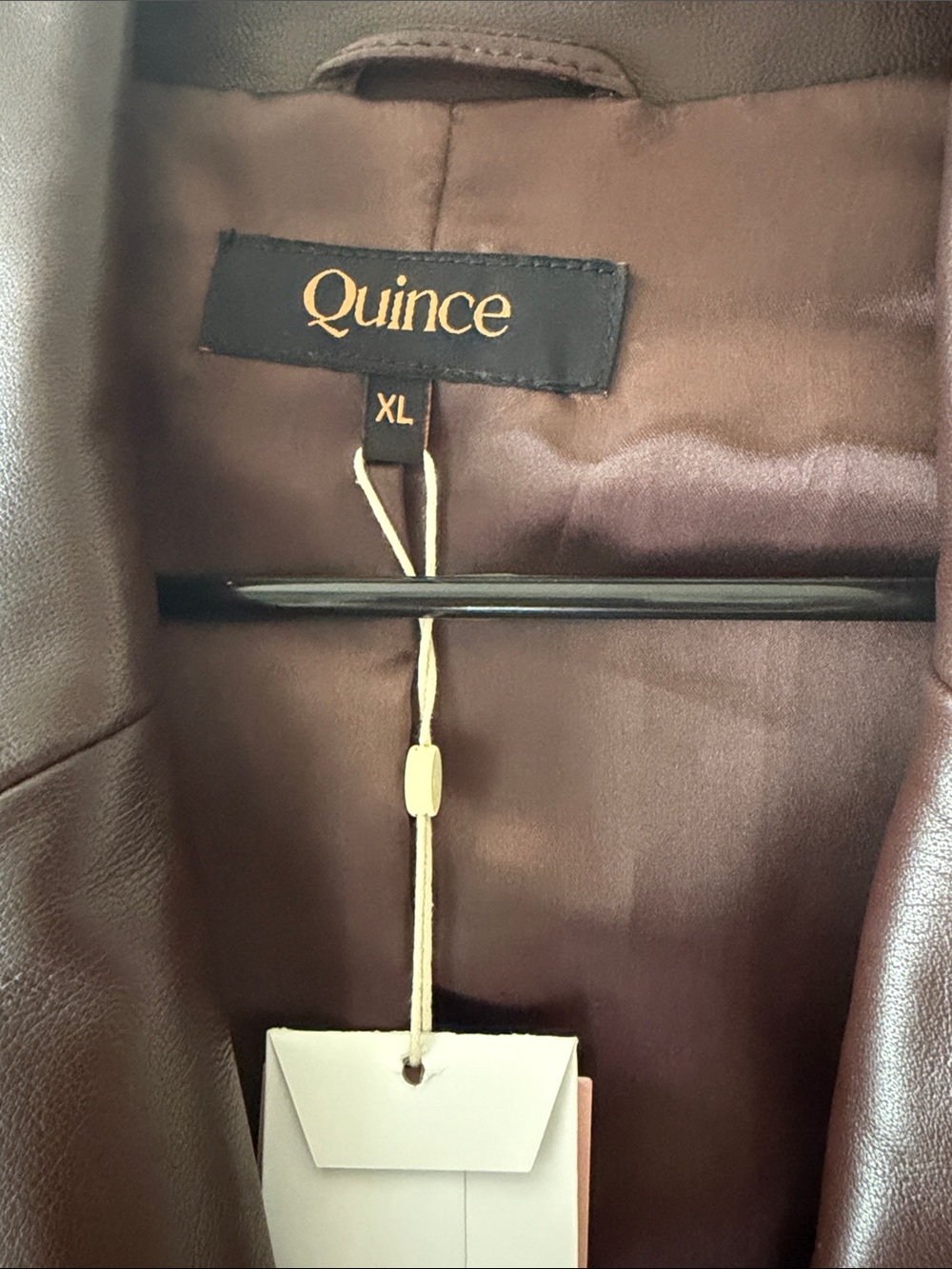Quince Women's Dark Brown Leather Blazer Sz XL - Picture 2 of 6